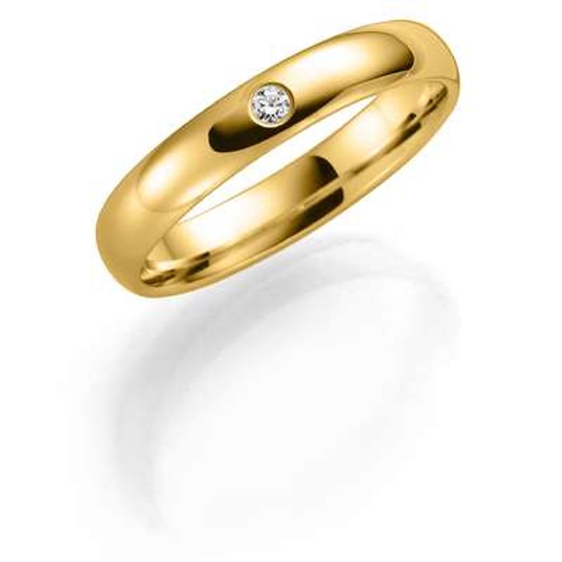 Deg&Meg ring 585 hvittgull 3,5mm 0,03ct SE145HV35 pris per stk