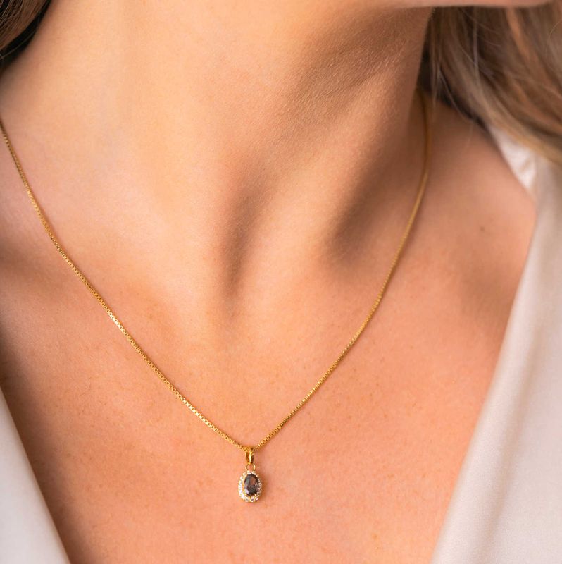 Athens Charm smykke i forgylt sølv med zirkonia 992057