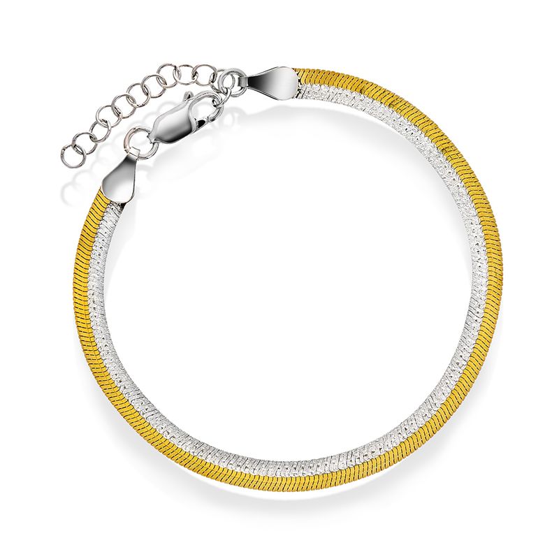 Armbånd sølv 2 farget 44569.19