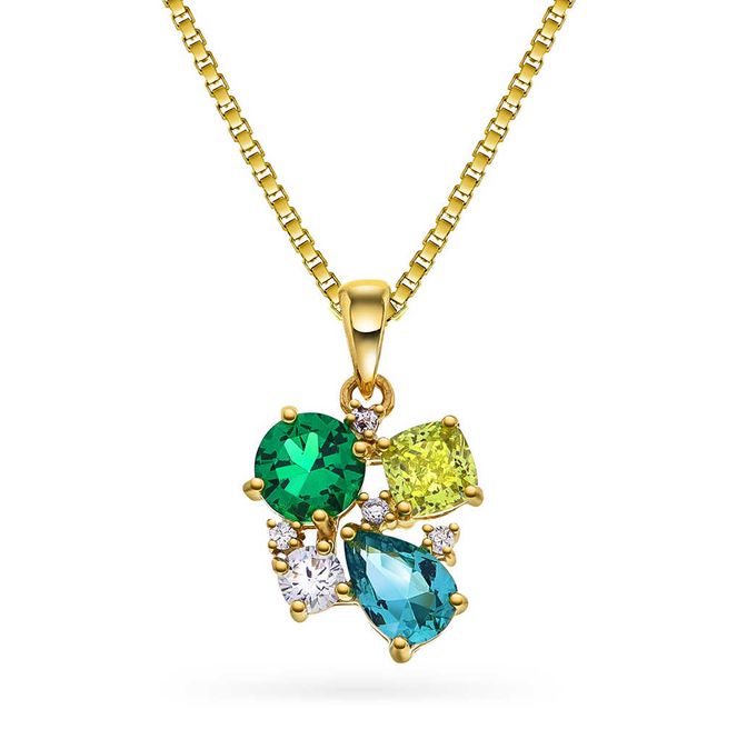 Hovedbilde GLAM smykke med grønne toner 992198