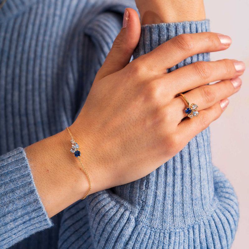 GLAM armbånd med blå toner 992204