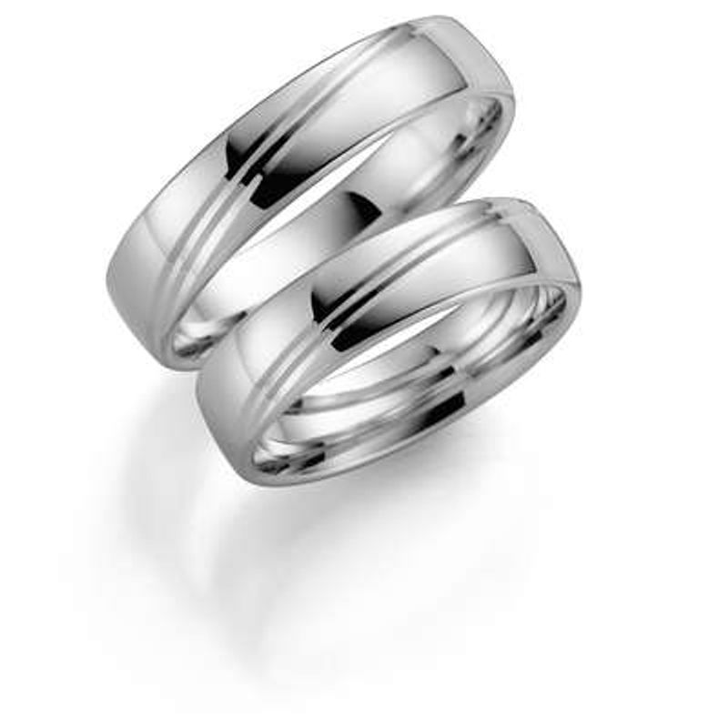 Deg&Meg ring 585 hvittgull 5mm SE130HV50