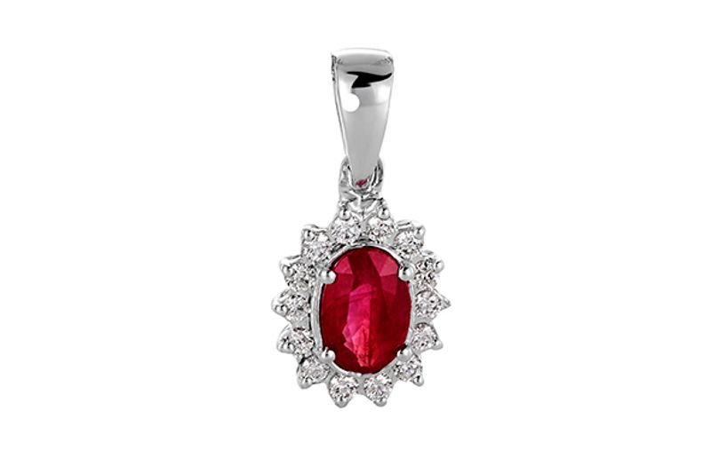EC Anheng hvitt gull diamant og rubin 0,14 WSi 1615981-RUB