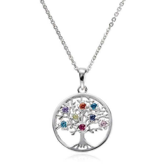 Hovedbilde Anheng Livets tre sølv zirkonia 3000042