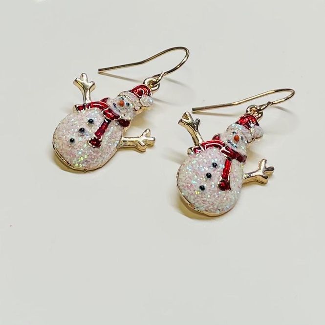 Hovedbilde Ørepynt Snømann 33060