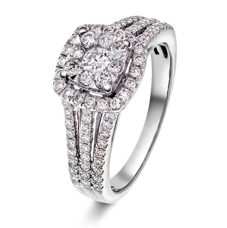 EC Diamantring hvittgull 0,90 WSI