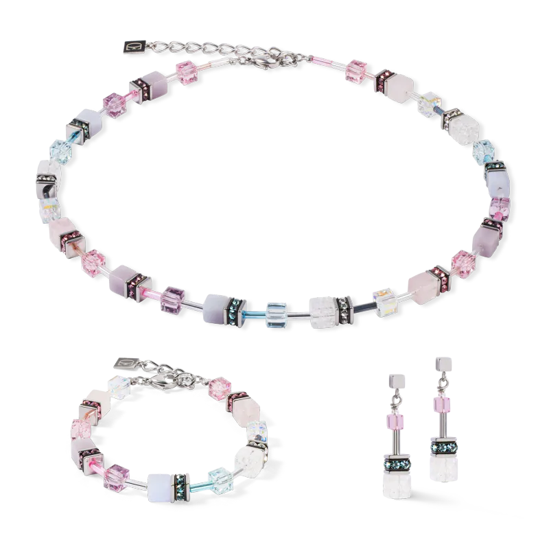 COEUR DE LION Necklace GeoCUBE Iconic Precious pink lilac 4905101927
