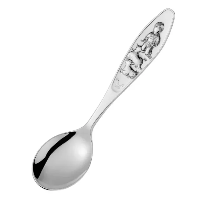 Hovedbilde Bæ bæ lille lam Barneskje i sølv, til gutt 9408