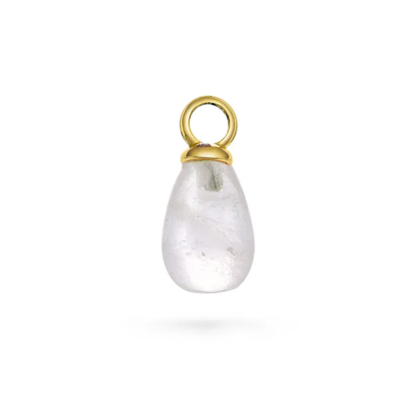 Sandra Lyng Crystal clear charm forgylt sølv 48166