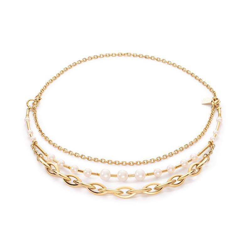 COEUR DE LION Necklace Forgylt/ferskvanns perler 111010-1416