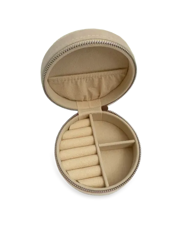 Smykkeskrin i velour beige 3457