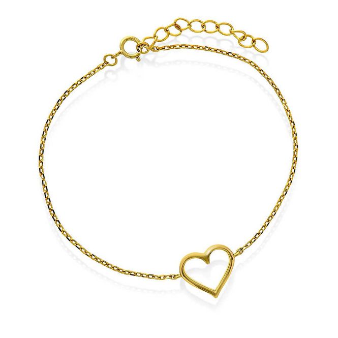Hovedbilde Armbånd i forgylt sølv hjerte 992103
