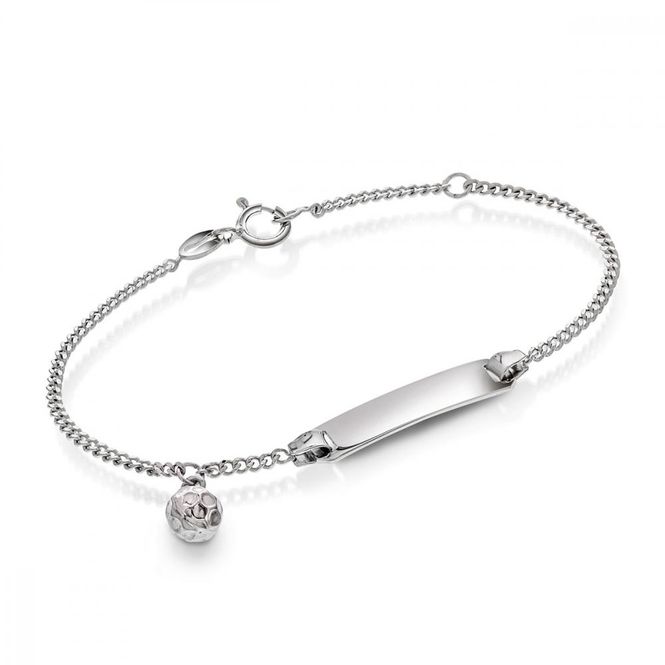 Hovedbilde ID-armbånd i sølv - Fotball 62114