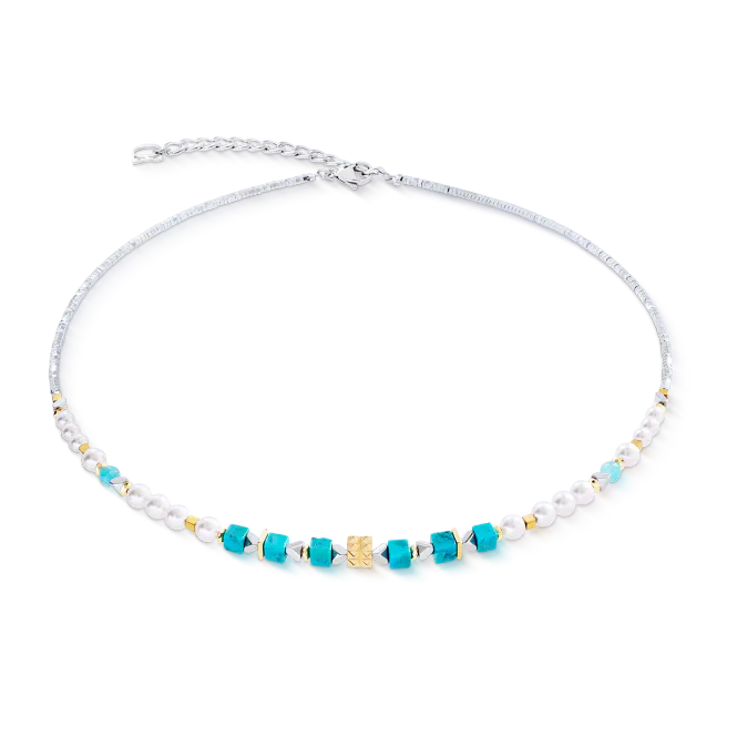 Hovedbilde COEUR DE LION Necklace Modern elegance spikes gold turquoise 4314100600