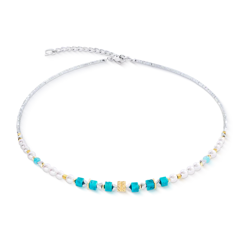 COEUR DE LION Necklace Modern elegance spikes gold turquoise 4314100600