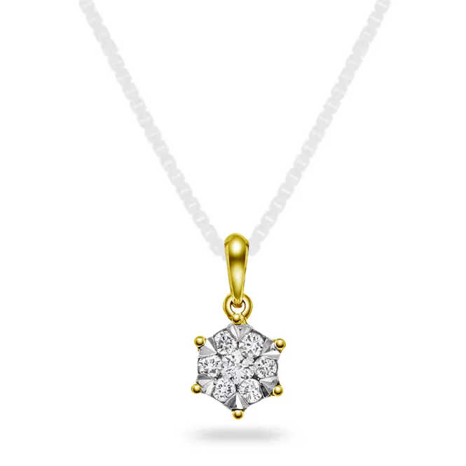 Hovedbilde Illusjon Anheng gull med diamant 0,15 ct WP 59994