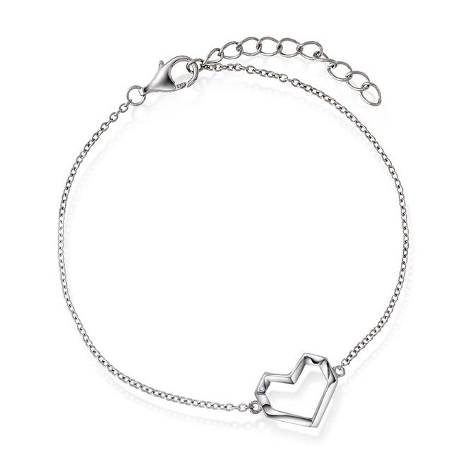 Hovedbilde Armbånd i sølv med hjerte 991863