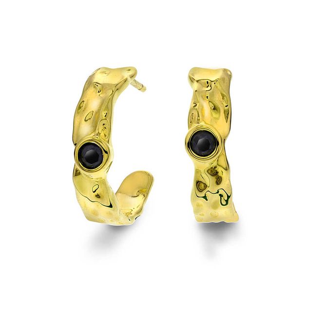 Hovedbilde Shapes Stone øredobber i sølv med sort zirkonia 240174