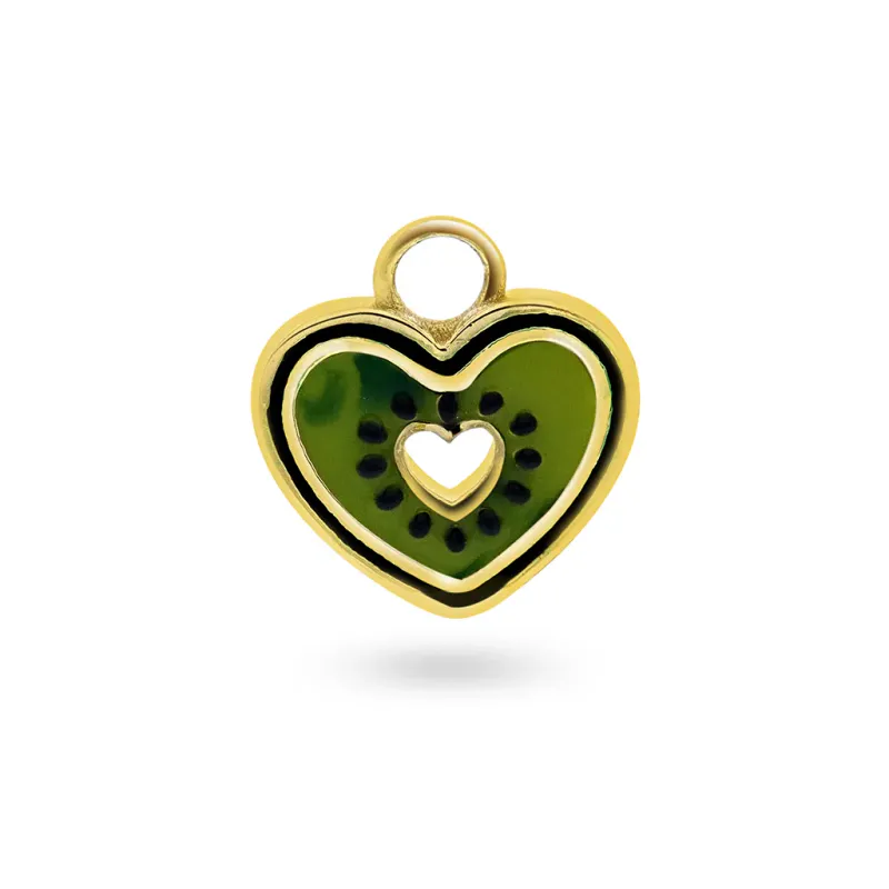 Sandra Lyng Kiwi love charm forgylt sølv 48152