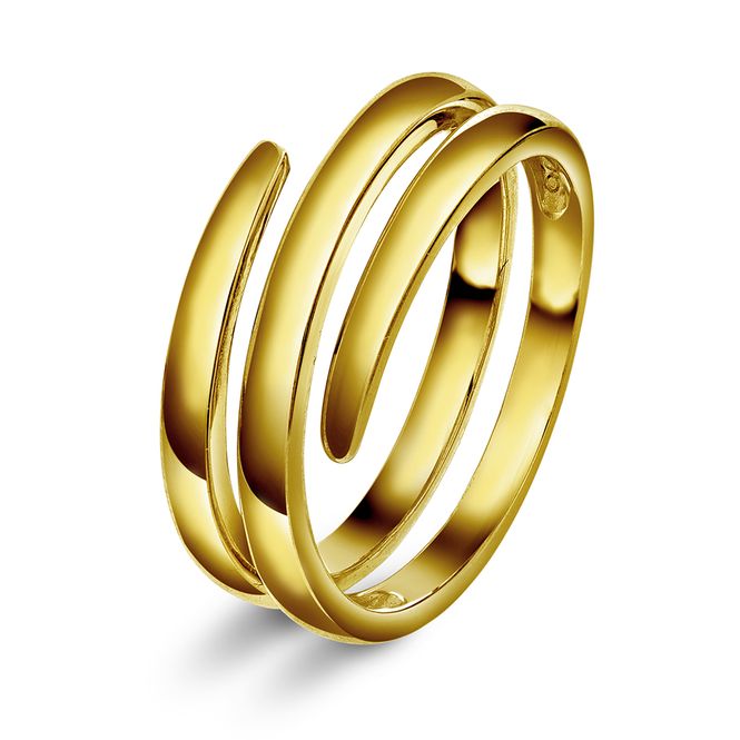 Hovedbilde Ring i sølv forgylt spiral 992223