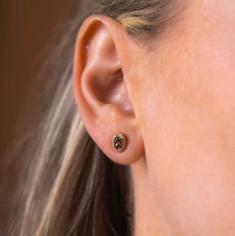 Athens Charm øredobber i forgylt sølv med zirkonia 992056