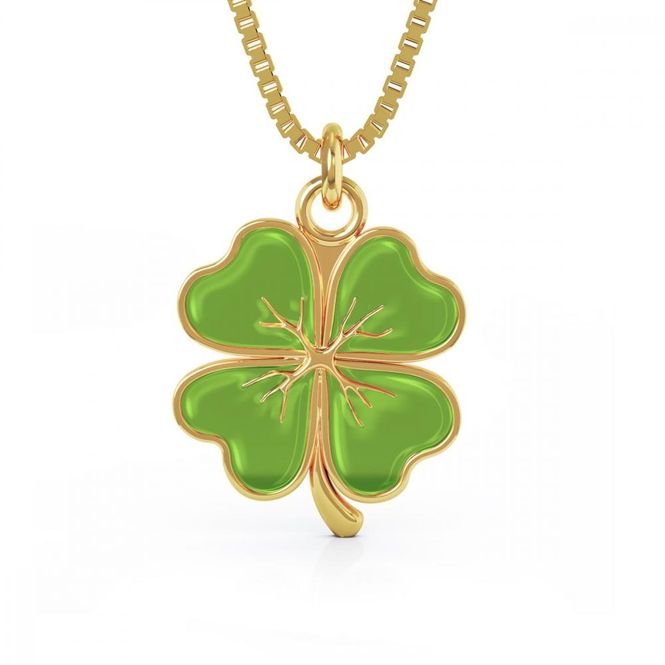 Hovedbilde Firkløver anheng grønn 860714