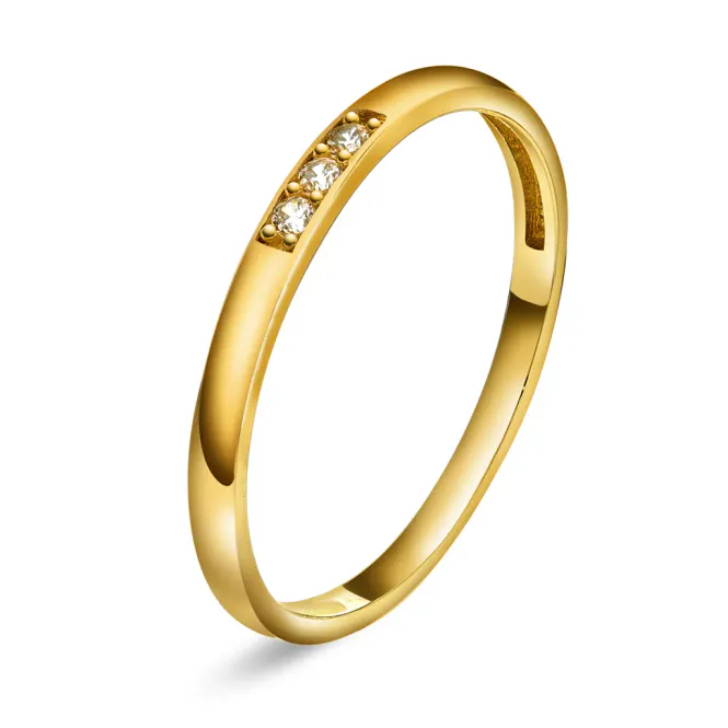 Hovedbilde Ring i gull med zirkonia 60280