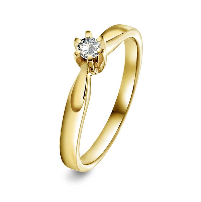Hovedbilde Capella ring i gull m/Diamant 0,10 ct WSI