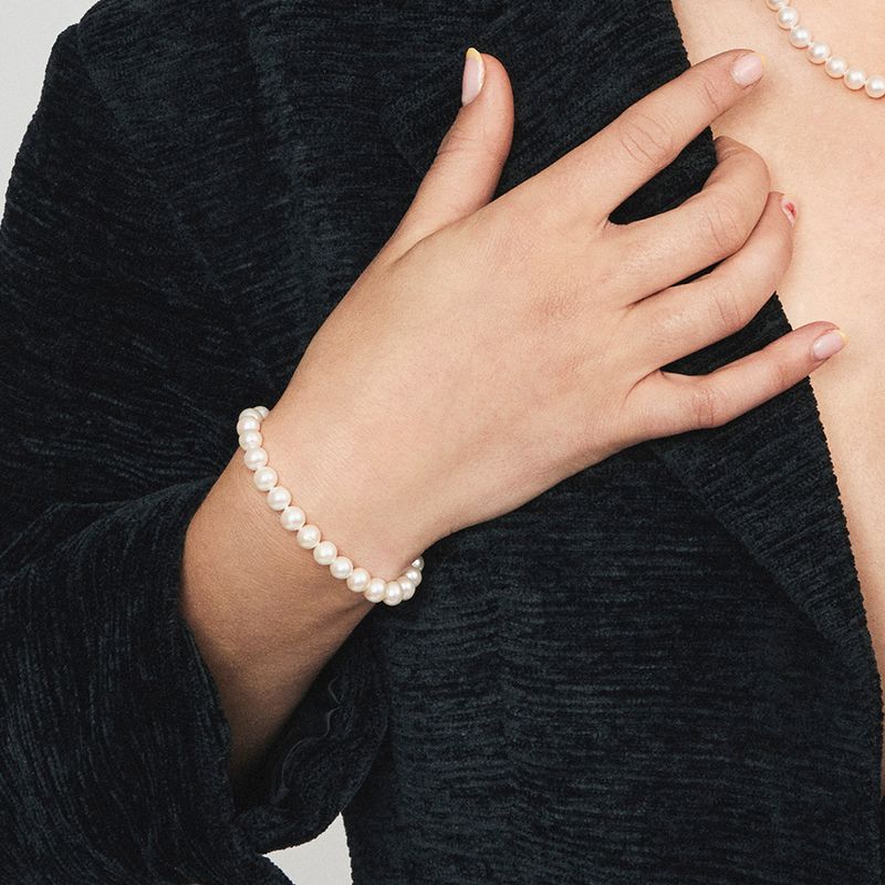 Armbånd sølv ferskvannsperler 992349