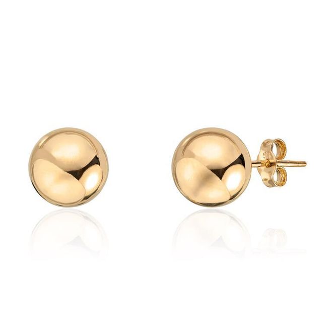 Hovedbilde Ørepynt kule 8 mm gult gull 47179