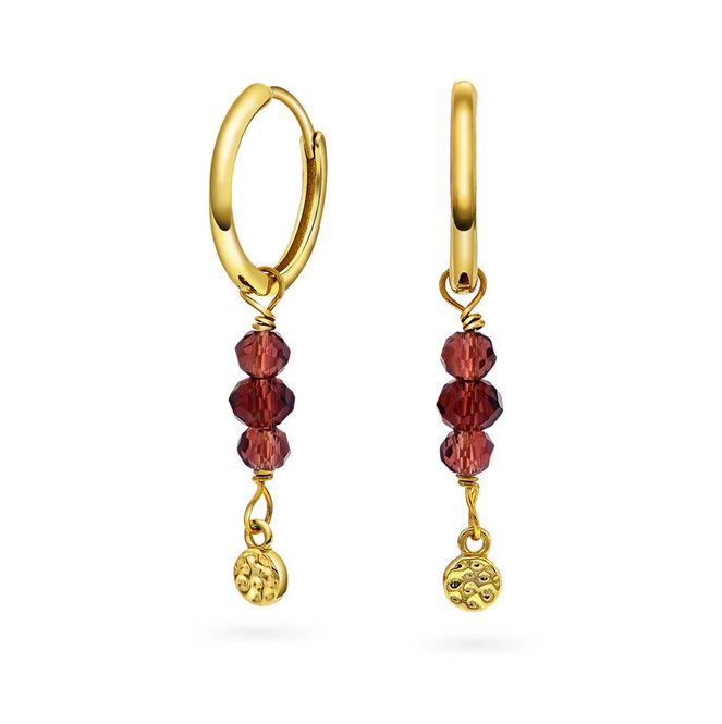 Hovedbilde Shapes Fairy øreringer i sølv dyp plomme 240379