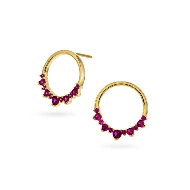 Hovedbilde GLAM Starlight øredobber forgylt sølv rosa zirkonia 992734