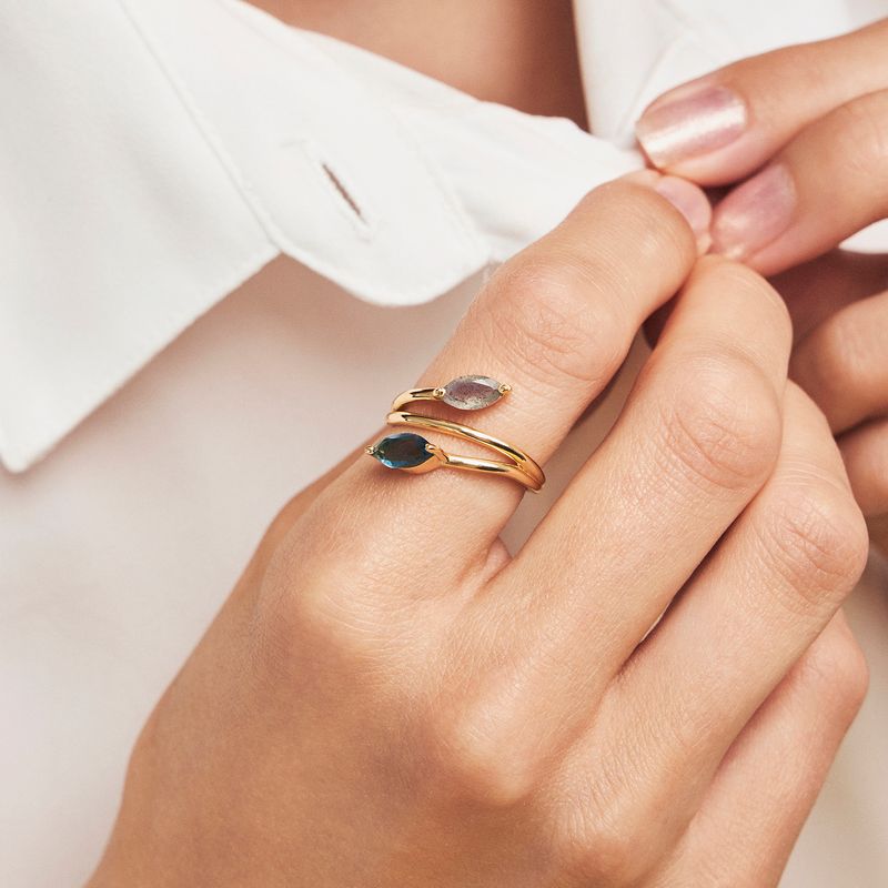 GLAM Mirage ring sølv blå stener 992482