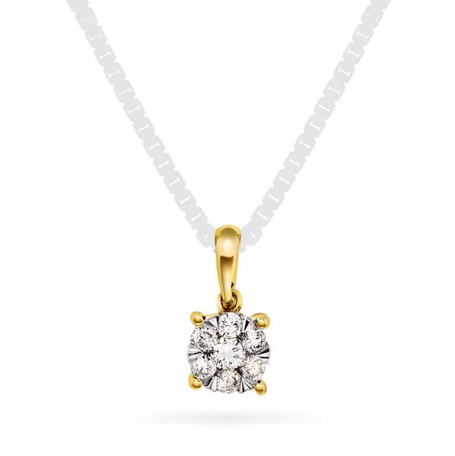Hovedbilde Smykke i gult gull med diamanter 0,13 ct WSI 59674