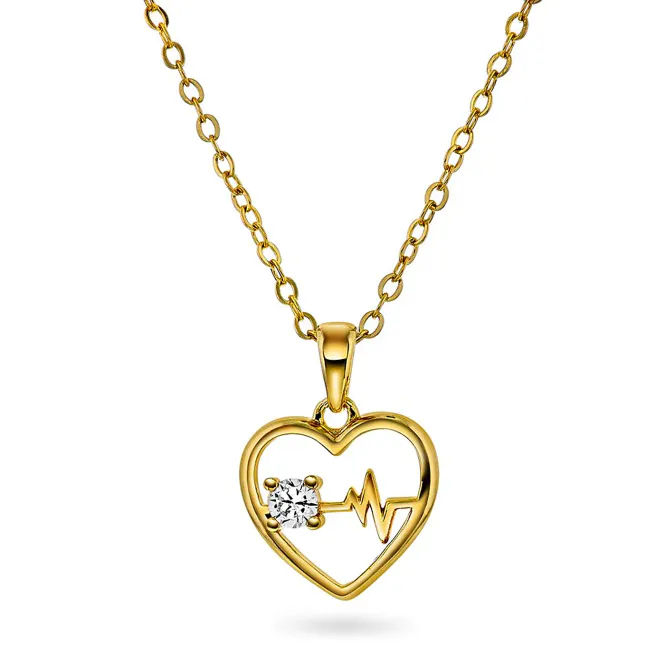 Hovedbilde Hjertebank smykke forgylt sølv 992636