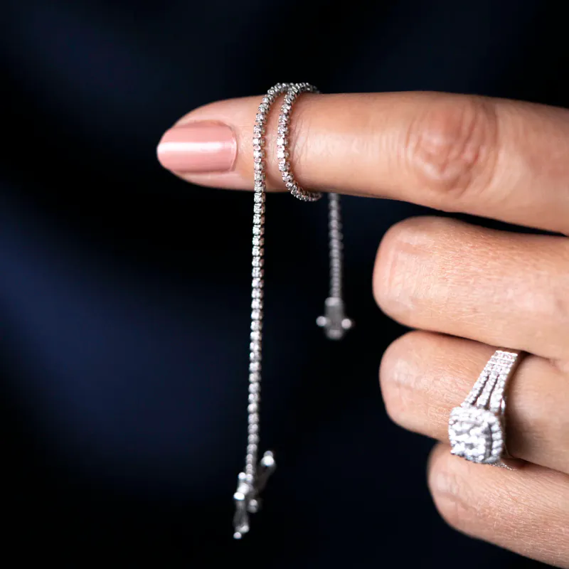EC Tennisarmbånd hvitt gull diamanter 1.00 CT TWSI 18150010-100-18