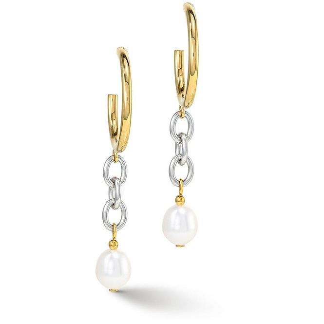Hovedbilde COEUR DE LION EARRINGS WITH STICKPIN forgylt/perle 110421-1426